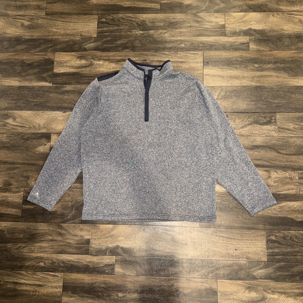 Antigua Fleece 1/4 Zip Pullover Knit Sweatshirt Men's‎ Size 2XL Blue Outdoor